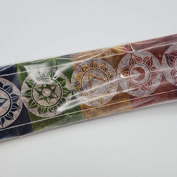 Boho Incense Stick Holder Curved Soapstone Chakra Diwali Multicolor Decor Crocon - Picture 4 of 8